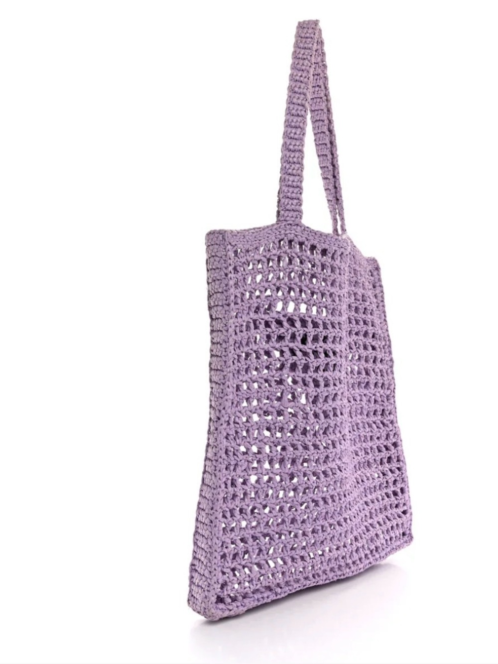 Prada Lavender Crochet Tote with PRADA Milano Logo - Picture 5 of 7